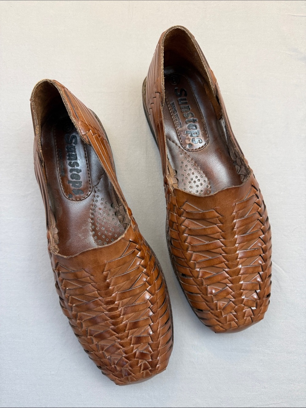 Sunsteps Men’s Handwoven Leather Huarache Sandal - Brown